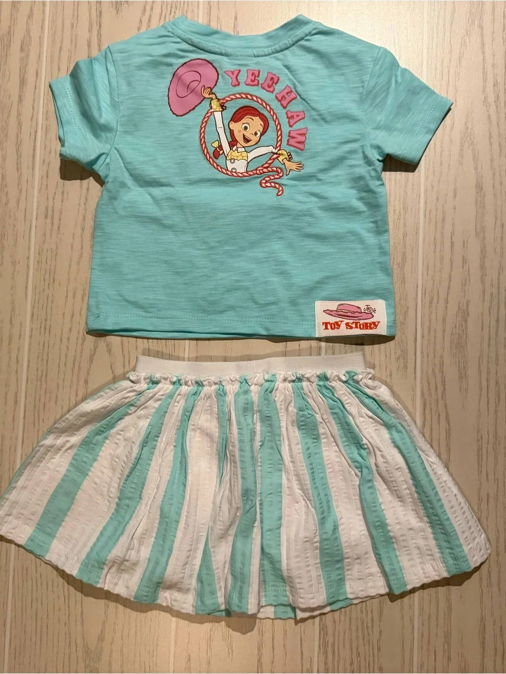 Disney Pixar Toy Story Jessie Toddler Girls 2T 2pc Shirt Skort Outfit Western